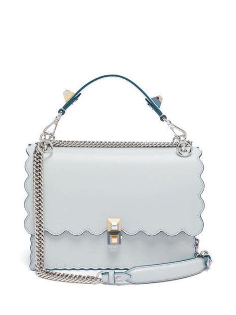 fendi kan ileather shoulder bag grey|Fendi adjustable shoulder handbags.